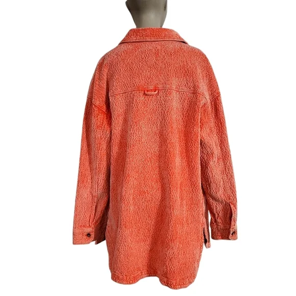 Urban Outfitters BDG Shacket Women's Orange size M Boho Colorful - Picture 2 of 16